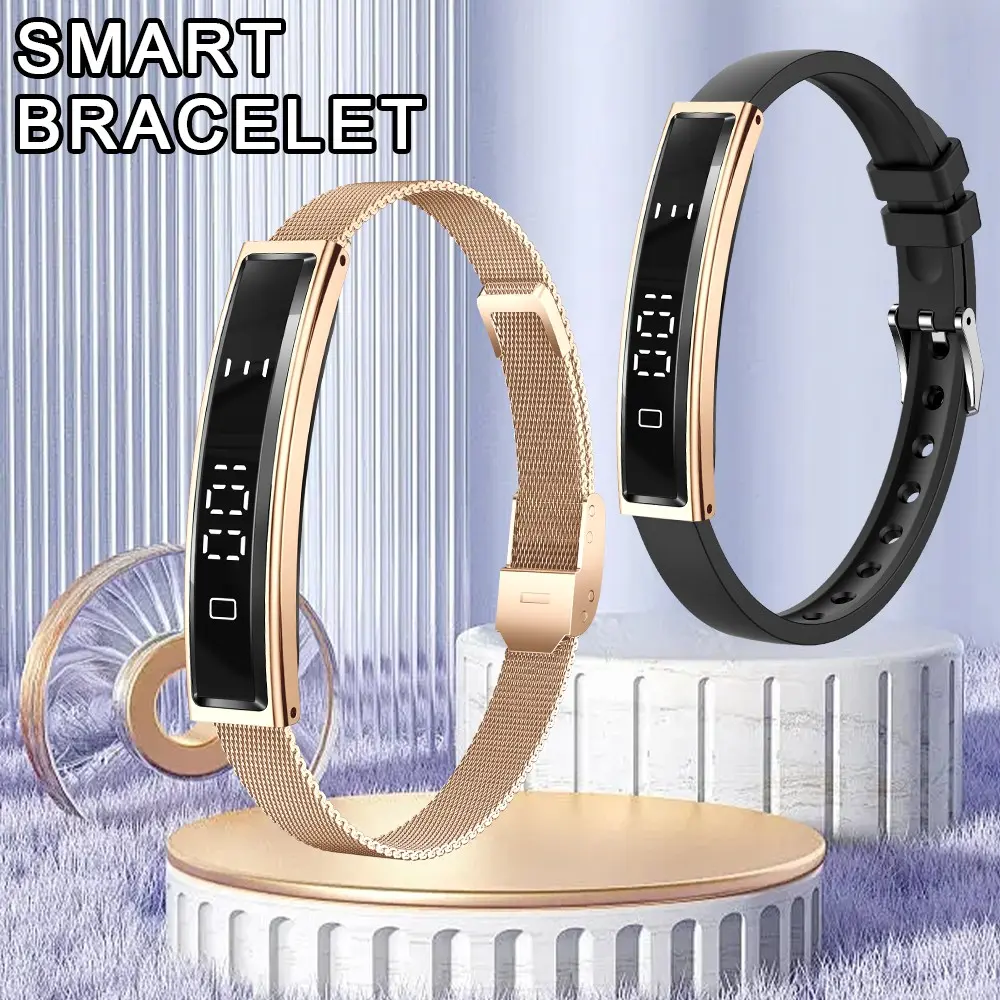 New Elegant Fashion Fitness Tracker Smart Band, Wearable Fitness Trackers, Wearable Devices, Multi-Sport Modes, Sedentary Reminder, Step Counter, Outdoor Sports, Android & iPhone Compatible