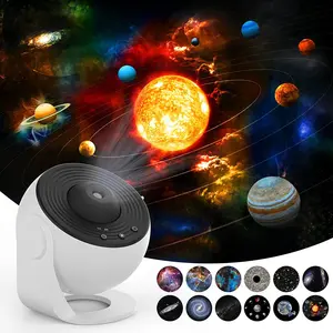 VanSmaGo Galaxy Projector Lights, 12 in 1 Planetarium Star Projector Starry Sky Night Light with Solar System Constellation Moon for Kids Adults Bedroom Ceiling Home Theater Living Room Decor galaxy lights