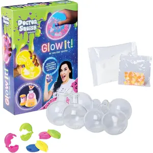Squishy Maker Neon Refill Pack |   DIY Squishy Making Kit with 6 TPR Balloons, 6 Reusable Clips, Glow in The Dark Sparkles & Slime Powder |   Make Your Own Squishies |   Ages 8