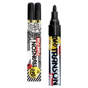 TRANSON Paint Markers for Fabric Rock Craft Diy Painting Medium Tip Oil Based Waterproof