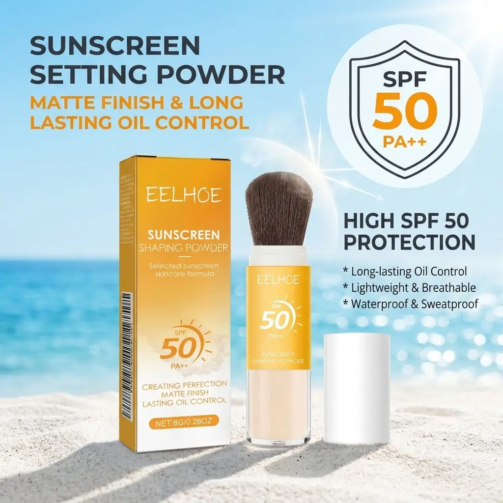 Setting powder, daily makeup look, natural, light, breathable, applies smoothly, controls oil, long-lasting, keeps makeup in place.