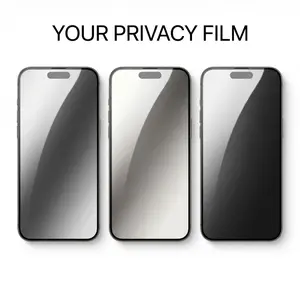 Privacy Screen Protector Film 3 Pack iPhone 16 Pro, Dual Layer Tempered Glass, Easy Installation, 9h Hardness, Waterproof, Shockproof, Scratch Resistant, Accessories