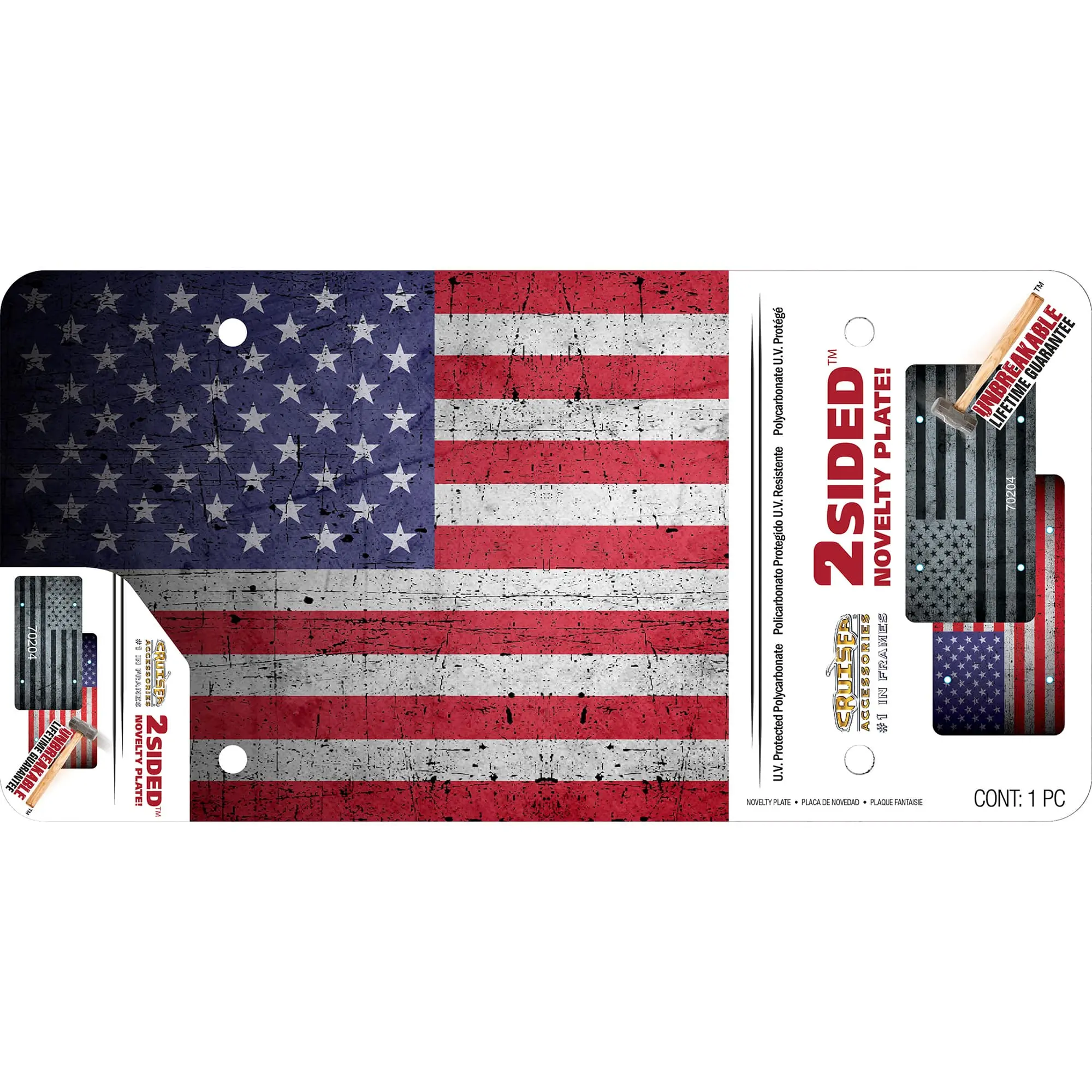 Distressed Flag Novelty Plate