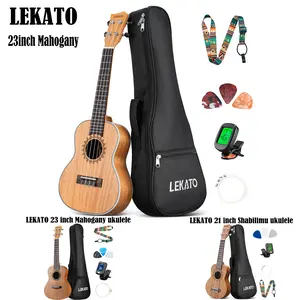 【Ideal GIFT,CRAZY DEAL】 LEKATO Ukulele Kit,Concert Mahogany, 21/23 inch Ukelele Bundle for Beginners Adults Professional,Nylon String Wooden Hawaiian,Starter Uke Strap Tuner Picks Set,Music Education Player Boy Girl Friend Christmas Party Relaxing Gift
