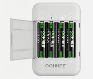 1.5V 1300mWh AAA Rechargeable Lithium Batteries  With Fast Charging Box