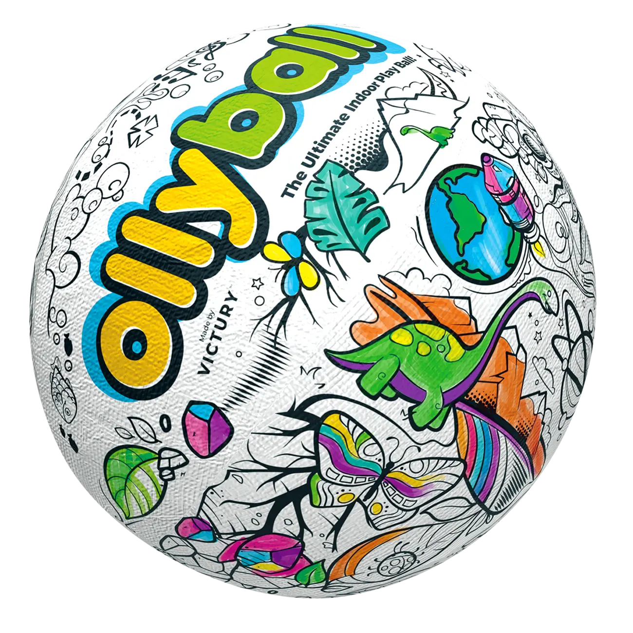 Ollyball Utility Patented Indoor Play Ball for Volleyball, Soccer and Kickball