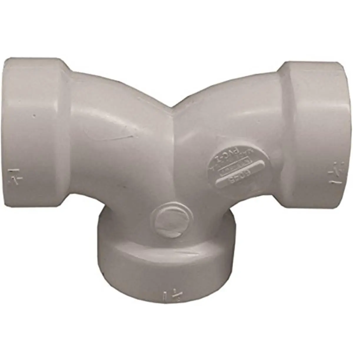 212 MAIN 1.5 in. DWV PVC Double Elbow Water Pipe, Hub Connection, NSF Listed, Charlotte Pipe & Foundry Model 00327 0600HA, for Boating Water Sports