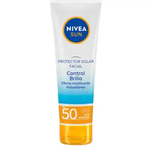 Nivea Sun Facial Sunscreen FP 50 with High SPF 50, Water-Resistant, Lightweight, Suitable for All Skin Types, 40ml, Effective Protection Against UV Rays