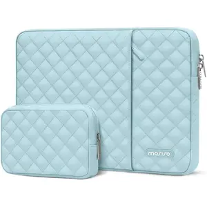 MOSISO Laptop Case 13.3 inch, 13-13.3 inch Laptop Sleeve Compatible with MacBook Air/Pro 13 / Pro 14, HP Dell Acer ASUS Lenovo,Square Quilted Vertical Computer Bag with Pocket&Small Case