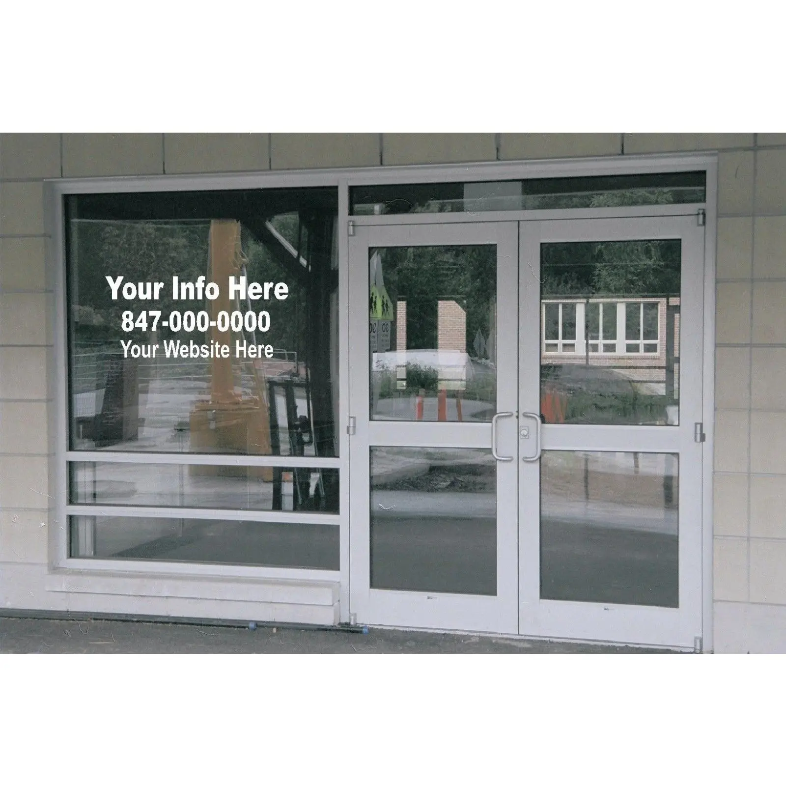 3 Line Custom Business Retail Window Lettering Graphics Decal Large Your Info