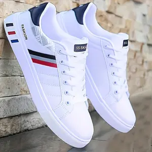 Men'S Casual Lace-up Shoes, Comfy Non-slip Breathable Shoes WithFabric Uppers For Walking Driving, Shoes For All SeasonsGiftGift