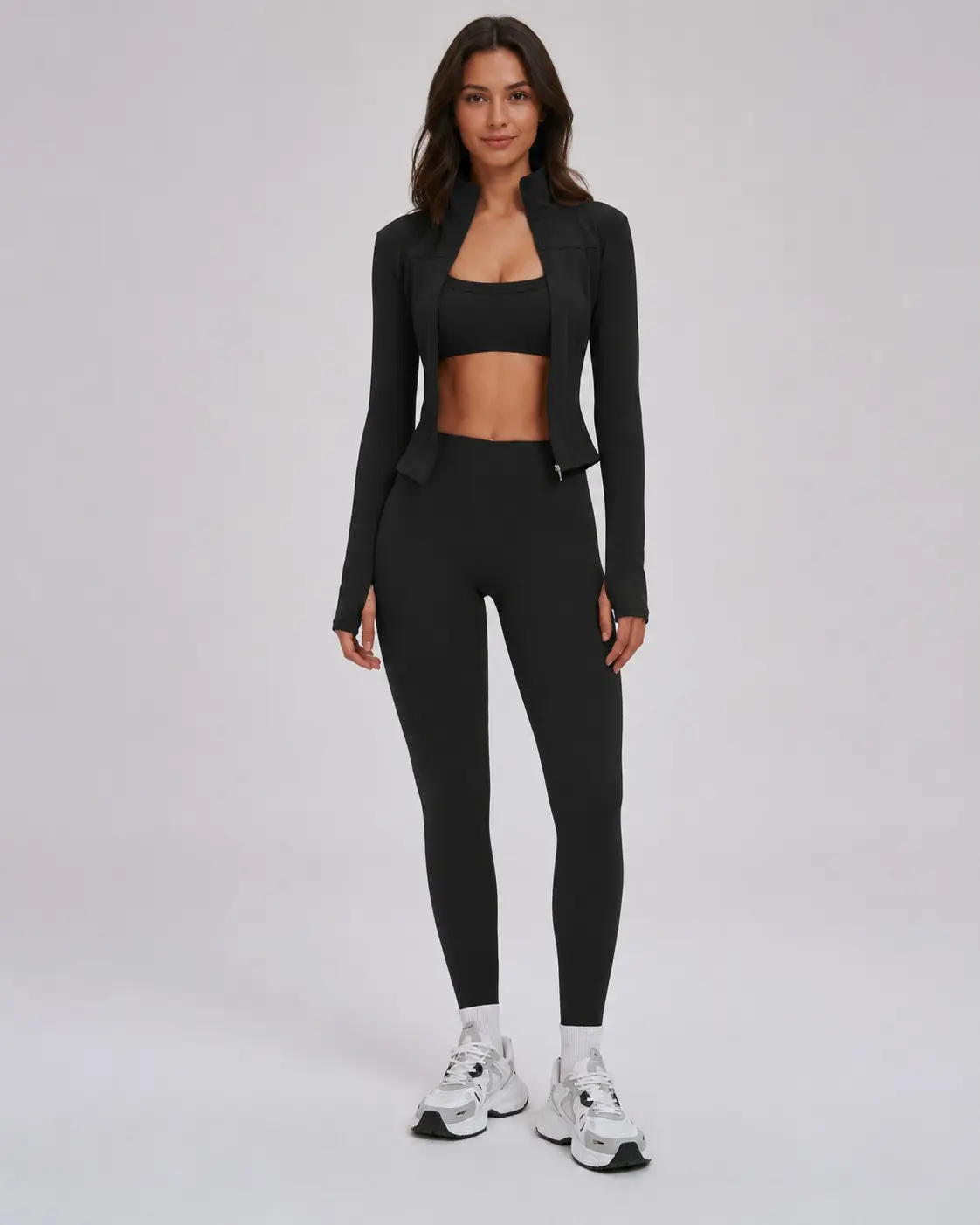 Kor & Ray 3 Pieces Sports Clothing Set, Breathable Quick-Dry Athletic Outfit for women, Ideal for Gym and workout