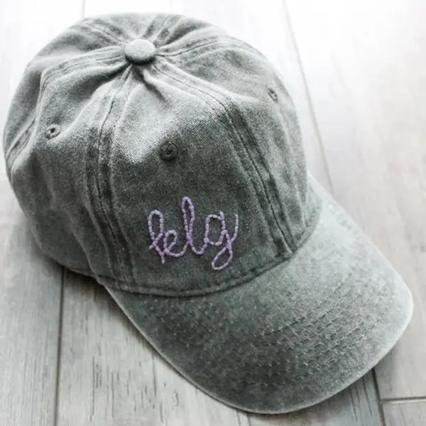 Custom Hand-Embroidered Initial Baseball Hat - Personalized Comfort & Style