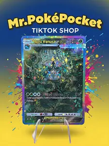 THE JUNGLE KING! Mega Venusaur ex Custom Holo - Starry Glitter Finish - Precision Cut - Standard Size/Pokemon Back - TCG