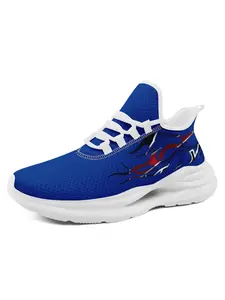 Men's Blue Team Spirit Trainers Sports Shoes – Breathable & Comfortable | Street Casual Style | Game Day Sneakers