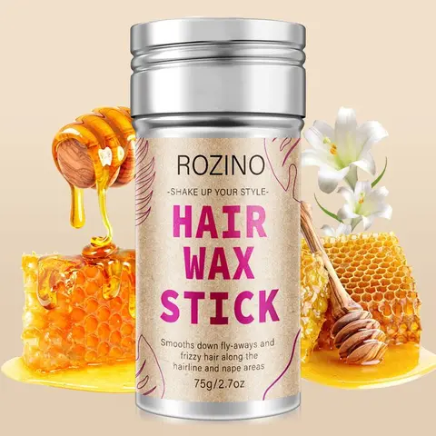 Hair Wax Stick, Long Lasting Hold Frizz Free Styling Hair Styling Wax Stick, Smooth Hair Wax Stick, Natural Flowing Hair Styling Product for Women & Men, Hair Care Products, Flyaway Hair Tamer