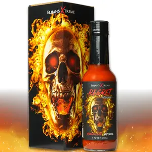Elijah's Xtreme Regret Reserve Hot Sauce -  Carolina Reaper, Trinidad Scorpion & Habanero, Extreme Heat About 999,999 SHU, 70% Peppers, No Extracts, No Added Sugar, 5 oz