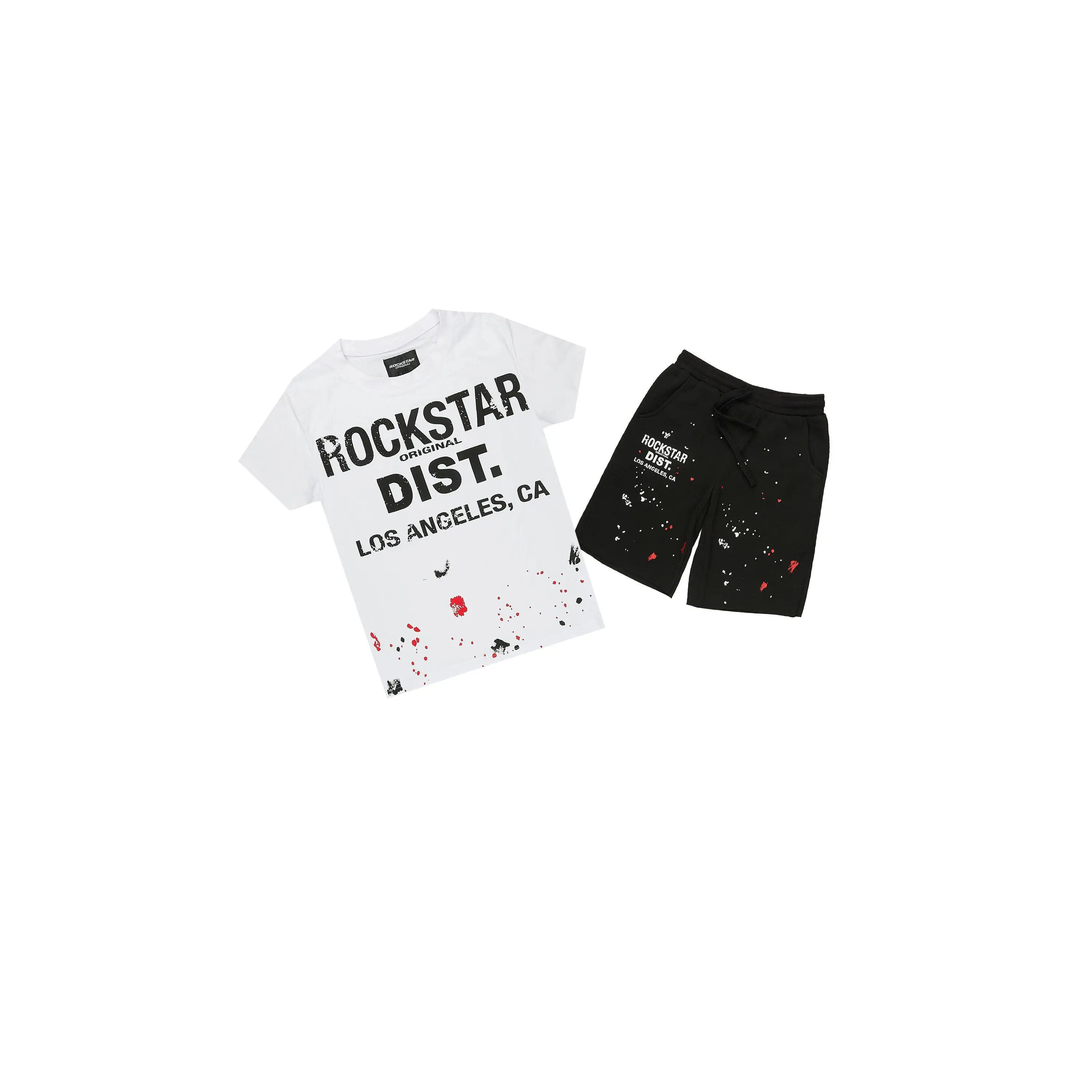 Boys Scottie White/Black Short Set