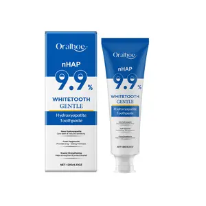 Oralhoe 9.9% nHAP Hydroxyapatite Toothpaste | Enamel Repair | Fresh Minty Breath | Gentle Whitening and Sensitive Soothing, 120g