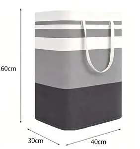 Gradient Gray Foldable Laundry Baskets 2-Pack 75L Super Capacity Waterproof Storage Bags with Extended Handles for Dorms & Home home essentials