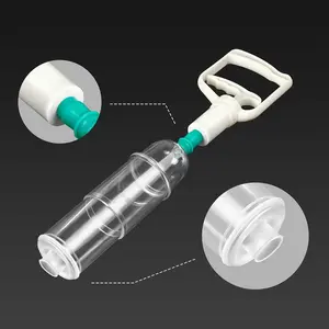 3-piece Joint Cupping/Suction Cup Set, with a powerful vacuum pump and shatterproof U-shaped cups, used for back massage and body relaxation – no batteries included, suitable for both men and women for body management