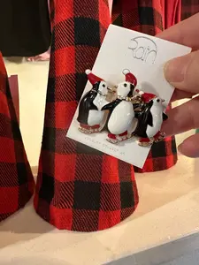 Penguin Trio Brooch Christmas Pin