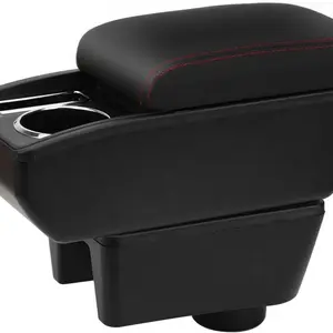 Compatible with Seat Ibiza 6j Ibiza 4 IV 2008-2016 Armrests Car Centre Console Armrest Box Large Capacity Car Retrofit Arm Rest Storage Box Interior Parts with Drink Holder For Opel Corsa D 2006-2014 Car Armrest Box For Renault Logan 2