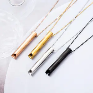 Anxiety Relief Necklace Yoga Breathing Silent Whistles Necklace for Mindful Breathing, Stress Relief, Meditation,Relaxation, Calming Down