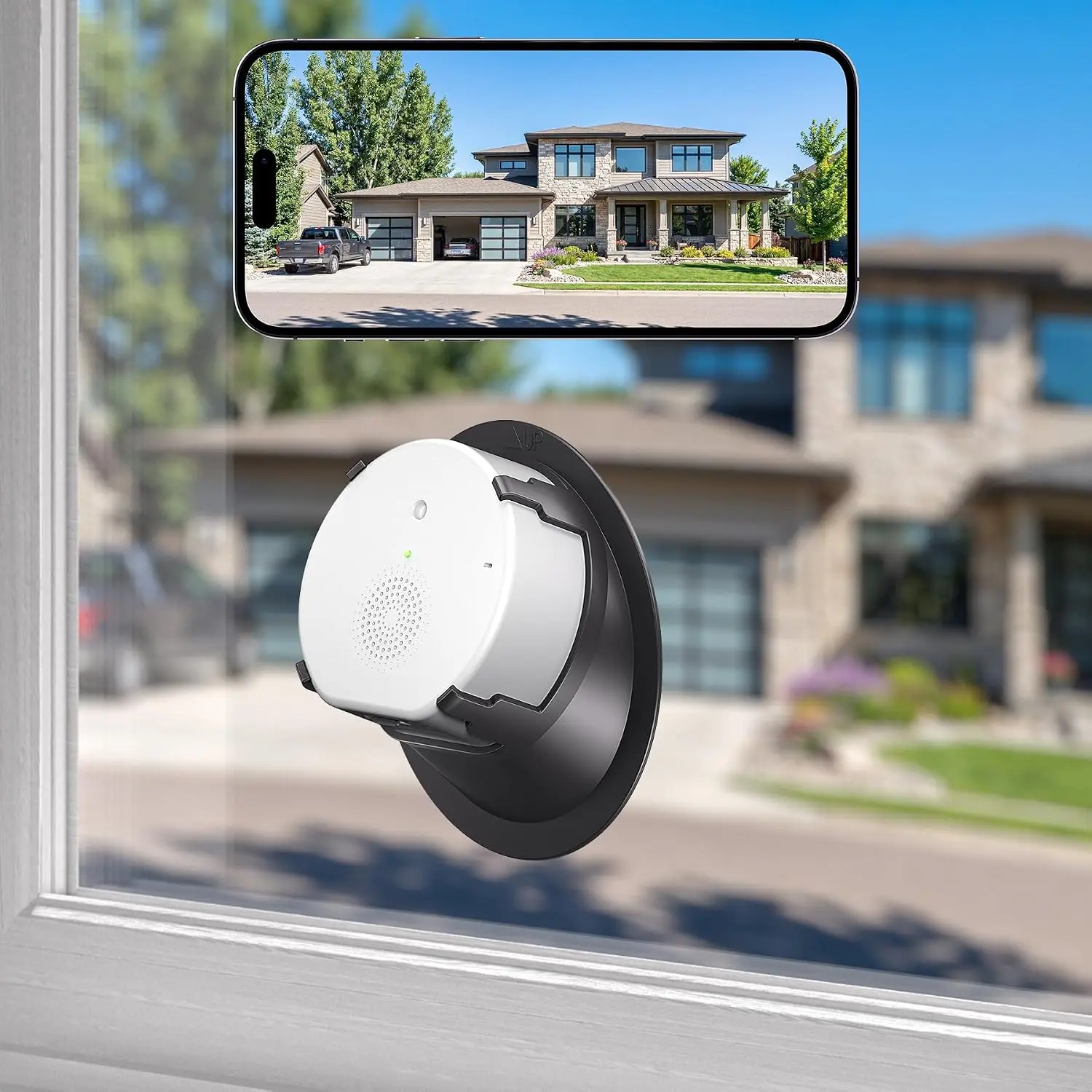 Wireless Window Security Camera - 4MP 1440P Battery-Powered WiFi Camera with AI Human Detection, Color Night Vision, 2-Way Audio, No-Drill Mount for Indoor Outdoor Surveillance