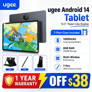 UGEE UT3 14.25" Standalone Digital Graphic Tablet - 8GB+256GB, No Computer Required, 2400 Ultra HD Full-Laminated Nano Matte LCD Surface, Android 14 OS, 10000mAh Battery, 27W Fast Charging, Built-in U-Pencil Drawing Stylus, Wireless Graphics Tablet,summer