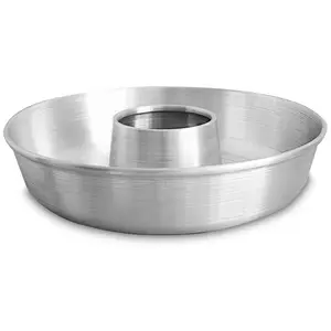 Aluminum Ring Cake Pan (11.2 in) - Fluted Tube Pan for Baking Pound Cake - Flan Mold - Molde para Chocoflan and Pasteles