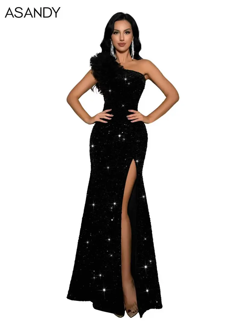 black sequin dresses asain wedding - TikTok Shop