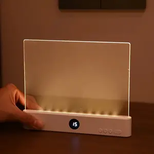 [Adjustable LED Reading Light] Rechargeable LED Flat Panel Reading Light | Adjustable Color Temperature & Button Controls - Portable Book Light