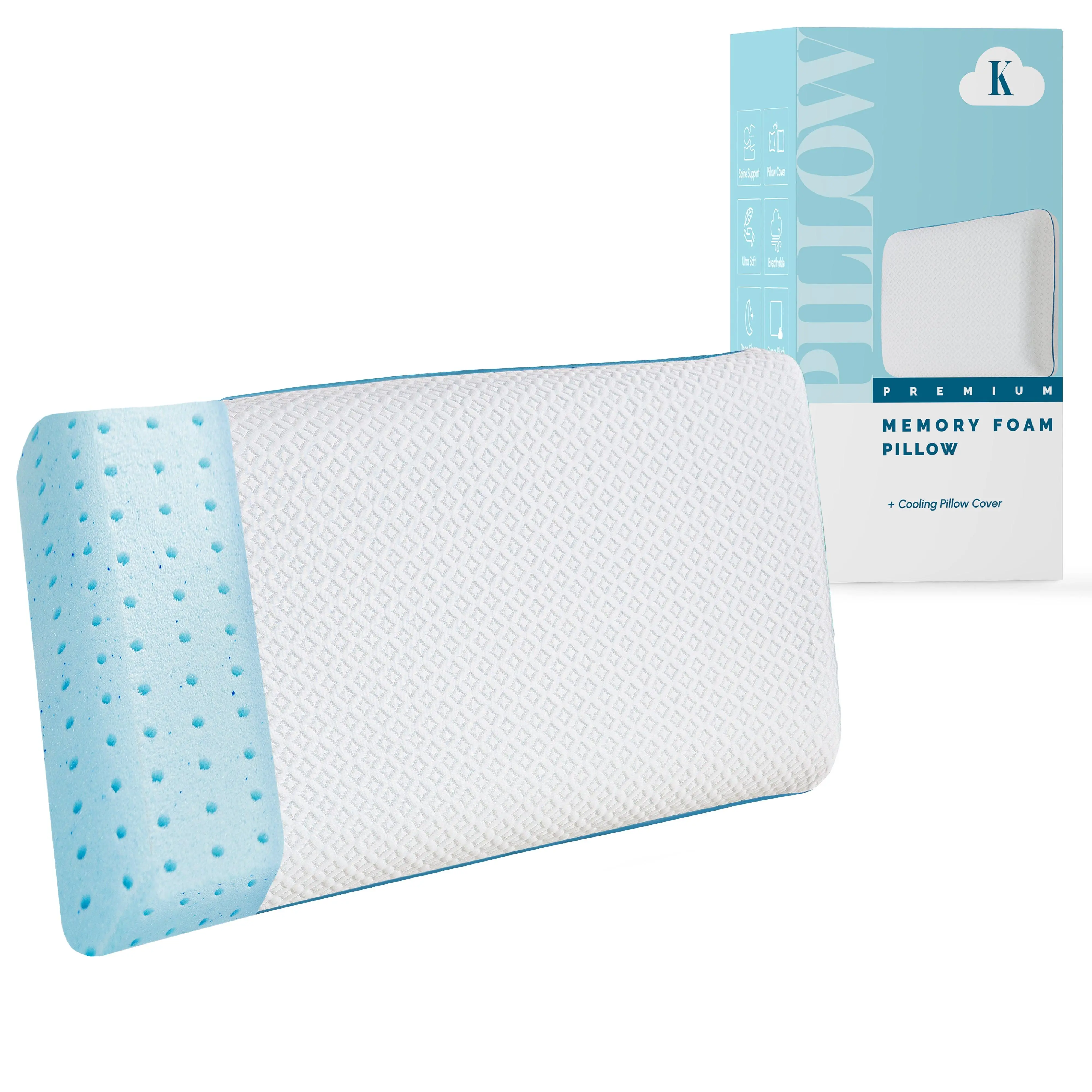Elegant Comfort Cooling Memory Foam Pillow – Gel-Infused for Temperature Regulation & Neck Support Elegant Comfort Cooling Memory Foam Pillow – Gel-Infused for Temperature Regulation & Neck Support