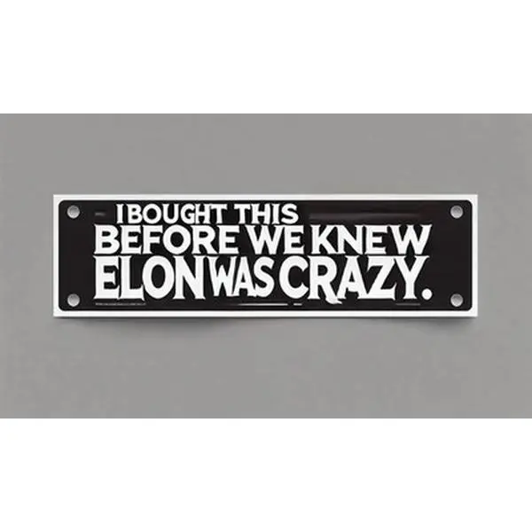 Bought Before Elon Custom Vinyl Sticker - Laptop Decal Car Bumper Window