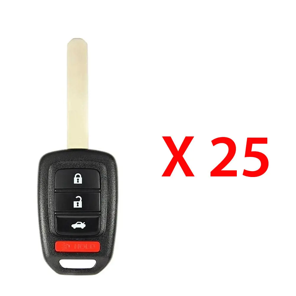 25-Pack Honda Car Keyless Entry Control Remote Key Fobs - OEM Board, Pre-Tested Units, Compatible with 2016-2020 Models, 2016-2020 Civic LX/LS, FCC# MLBHLIK6-1TA, CR1620 Battery Compatible, 25 Remote Key Fobs, Compatible With 2016-2020 Civic Lx