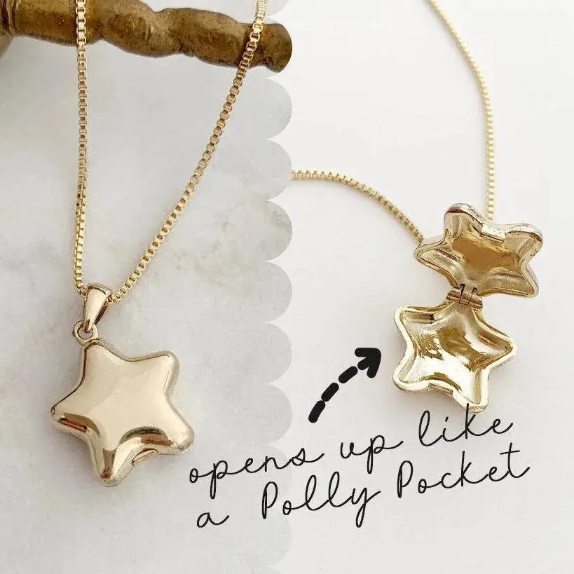 Keepsake Star Locket – Polly Pocket Inspired Charm Necklace