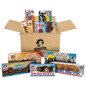 Little Debbie Assorted Snack Variety Pack - Zebra Cakes, Cosmic Brownies, Honey Buns, Oatmeal Creme Pies, Swiss Rolls (1 Box Each), 48-Piece Assortment