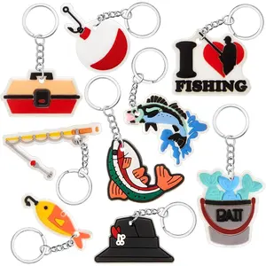 36 Pcs Fishing Party Favors I Love Fishing Keychains, Birthday Party Decorations Gifts for Women Men Fishing Lovers Accessories