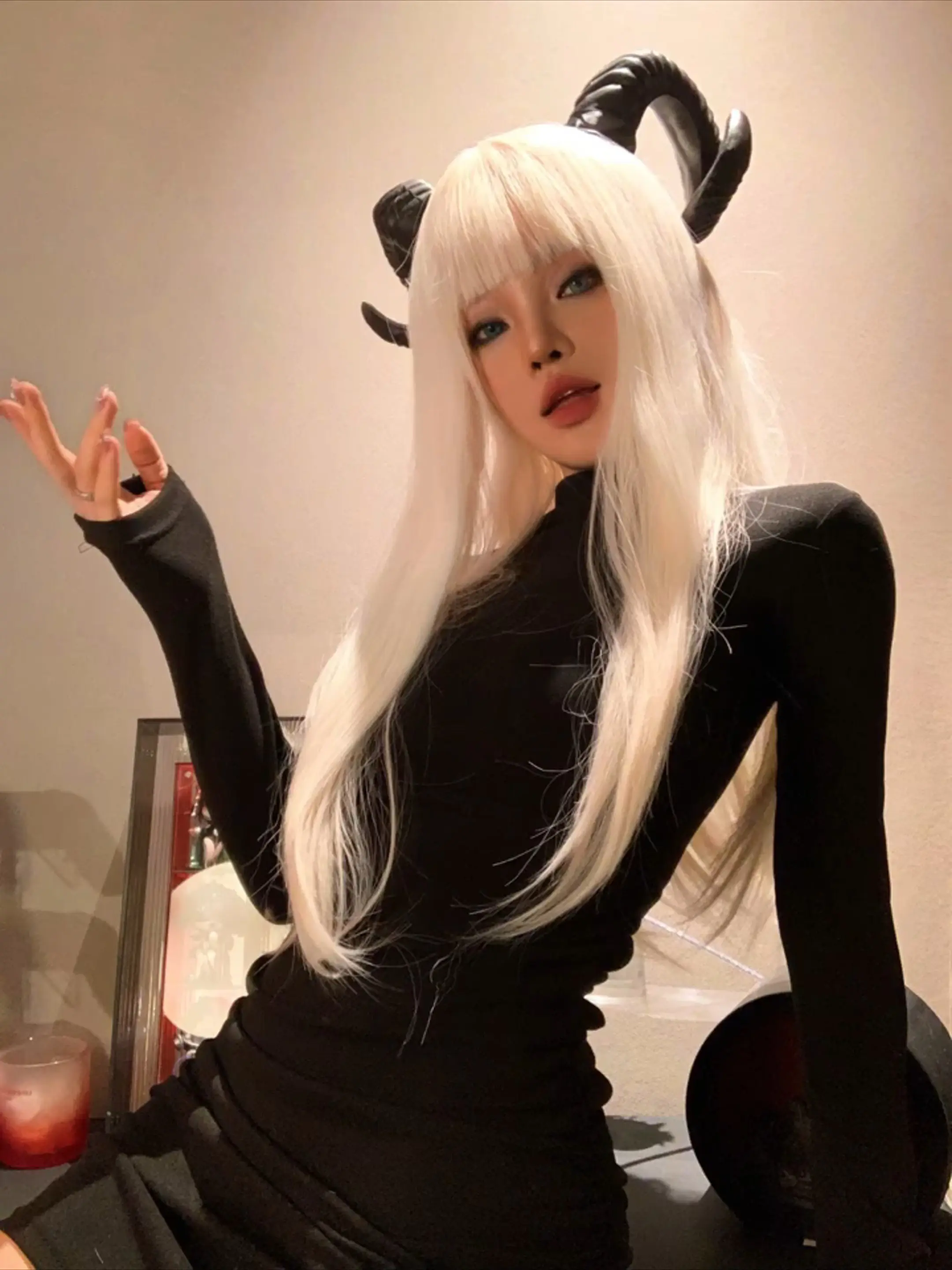 Halloween Cosplay Devil Horn Headband, Maleficent Witch Costume Accessory, Demon Horns Hair Band for Women