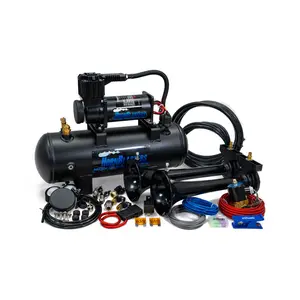 HornBlasters Rocker 228H Air Horn Kit | Extremely Loud & Versatile | 12-Volt DC Vehicle Mounted Horn | 2.0 Gallon 150 PSI | Car Accessories
