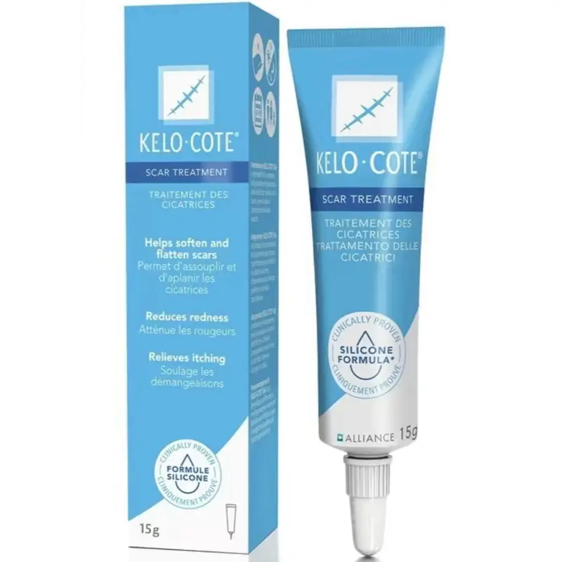 Kelo-Cote Silicone Scar Repair Gel 15g - Scar Cream for Bathroom & Healthcare Use, Comfortable, Redness-Relief Solution, Scar Cream For Surgical Scars, Scar Soothing Cream