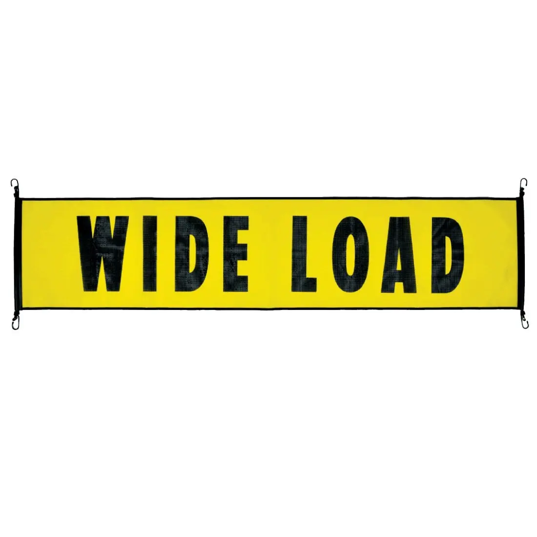 VULCAN Wide Load Banner with Heavy Duty Metal Hooks - Stretch Cord Mesh - 18 Inch x 84 Inch Steel Vinyl