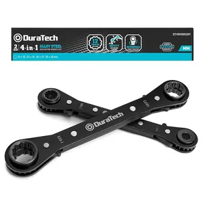 #Summervibes DURATECH 4-in-1 Reversible Ratcheting Wrench Set, Double Box End Wrench Set, 2-Piece, 8mm, 10mm, 12mm, 13mm, 16mm, 17mm, 18mm, 19mm