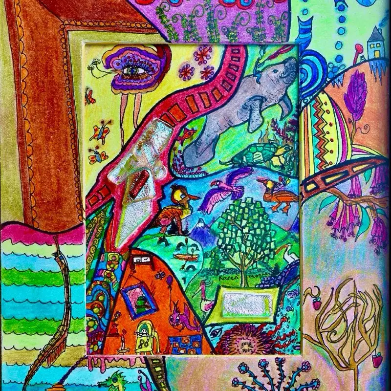 "Beautiful Confusion” My Life in Glass Collection - Signed by Karen Mooney - Colorful Abstract Art Print 11.5" x 8" - Archival Giclée - Ready to Frame or Display - Decorative Wall Art Artwork Ornaments Photo Artistic Decoration Artwork