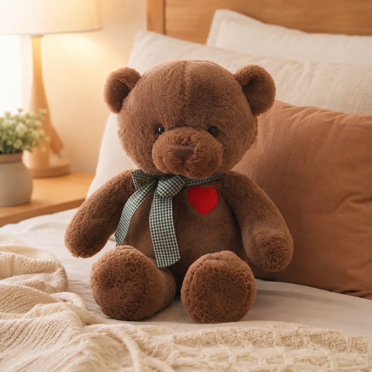 CHUBBYJOY Brown Teddy Bear Plush Toy, 13Inch Soft Stuffed Animal Bear with Bow Tie, Cute Cuddle Bear Plushie for Kids Teens Girls, Birthday Valentine Christmas Gift