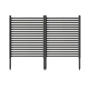 Outdoor Privacy Screen Panel, 2 Panel Freestanding Garden Fence, Decorative Privacy Screen, Landscape Edging for Balcony Patio Garden