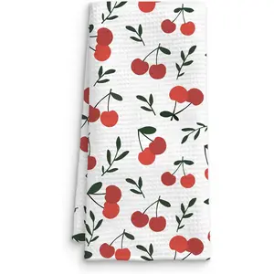 Cherry Kitchen Towel Decor, Cherry Hand Towel Dish Towel for Kitchen Bathroom Decor, Fruit Lover Gifts, 16x24 Inches