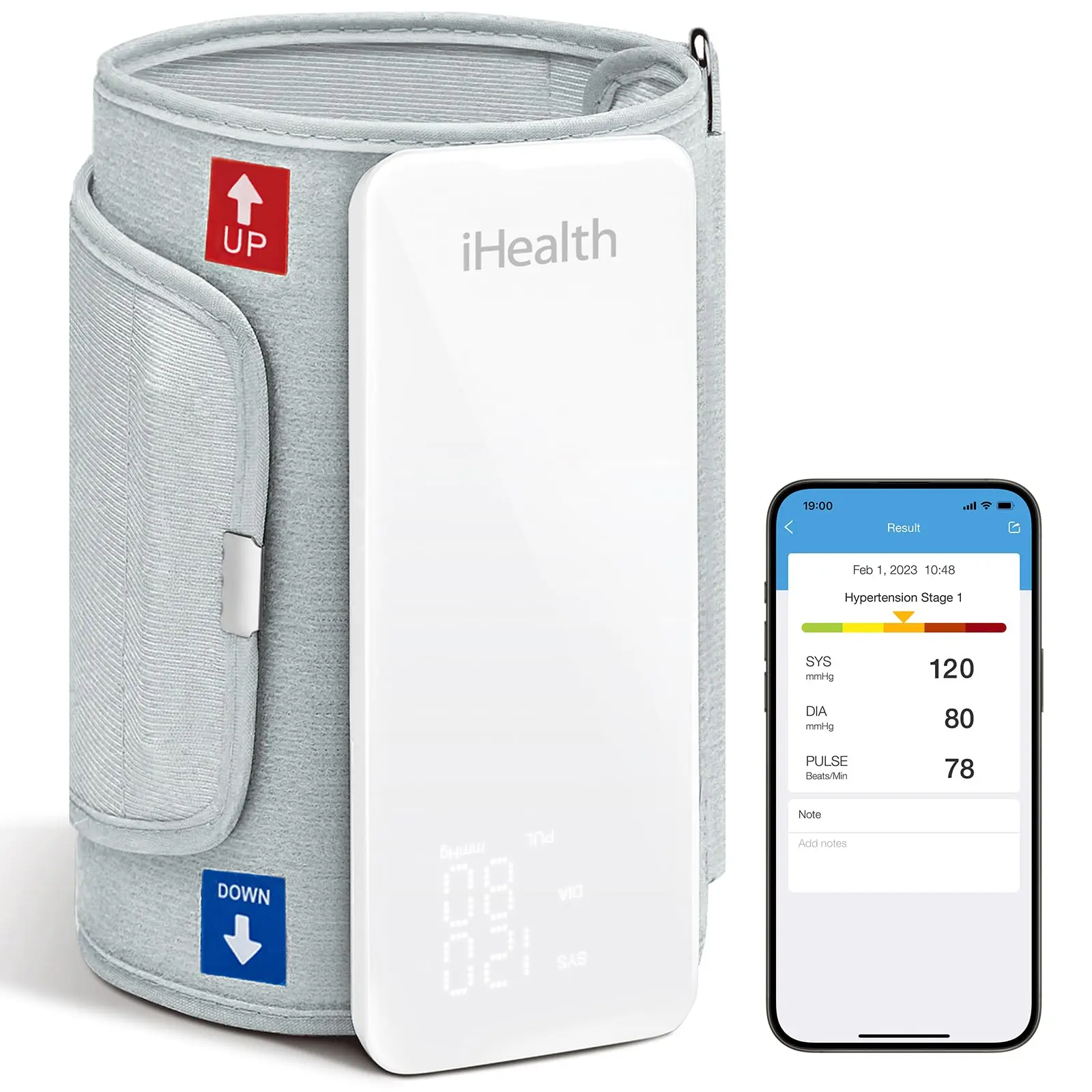 iHealth Neo Wireless Blood Pressure Monitor HSA or FSA Eligible, Upper Arm Cuff, Bluetooth Blood Pressure Machine, Ultra-Thin & Portable, App-Enabled for iOS & Android