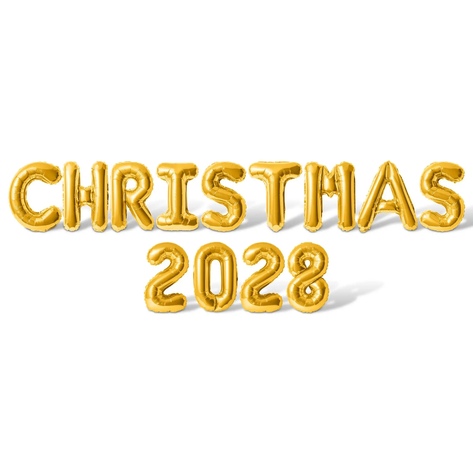 Letter Balloons - CHRISTMAS 2028 16" Inch Alphabet Letters Foil Mylar Balloon Christmas Party Banner